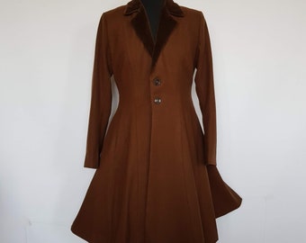 1940s style handmade wool coat in a UK size 14 /16 US size size 10/12