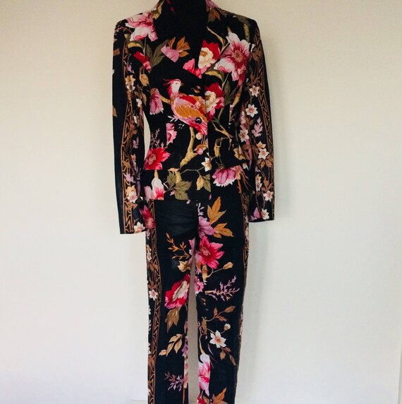 floral trouser suit