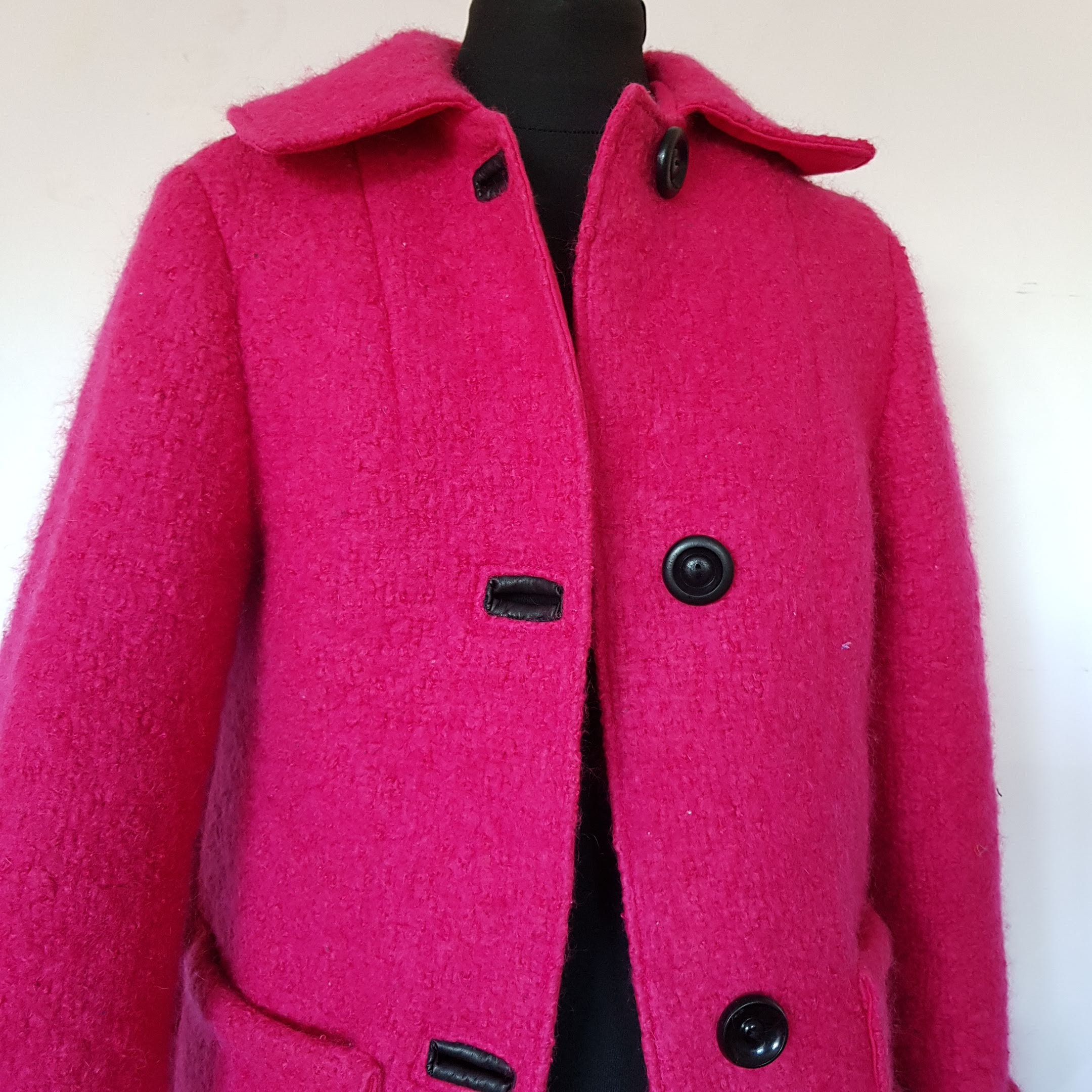 Hot Pink Mohair Jacket in a UK Size 812 or US Size 610 Etsy UK