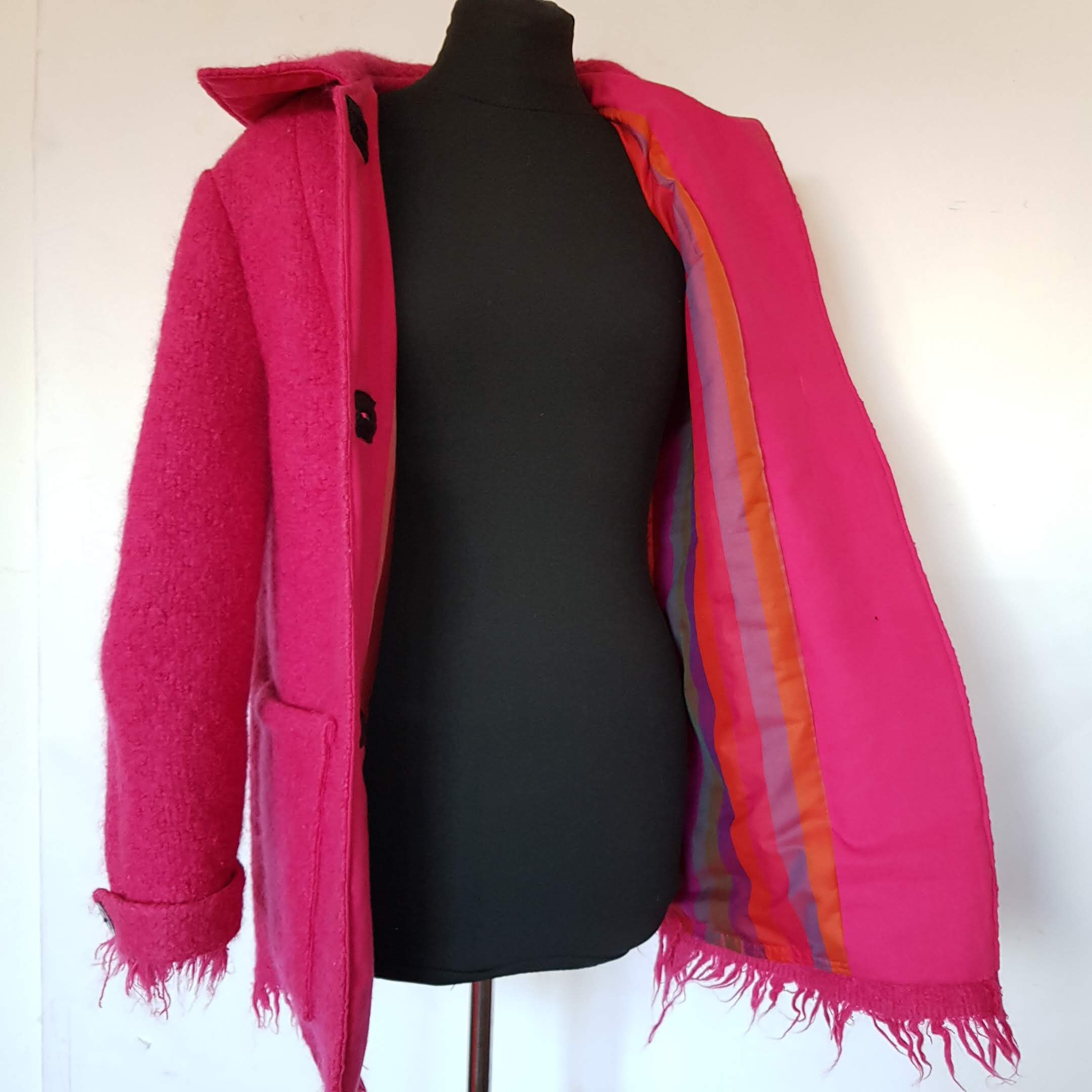 Hot pink mohair jacket in a UK size 812 or US size 610 Etsy