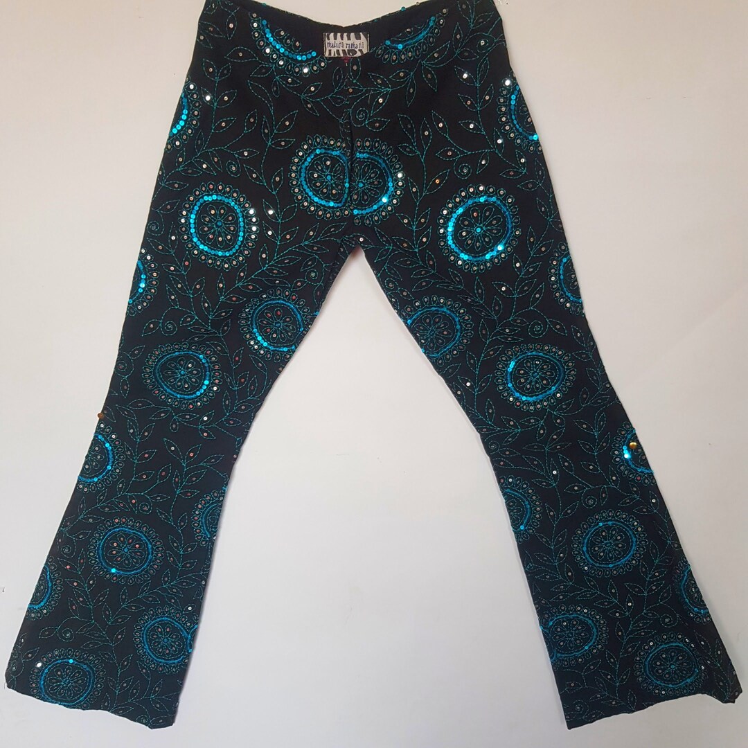 Acheter Pantalon Vintage Pour Hommes Années 60 Et 70 à Paillettes Brillantes Ourlet évasé Costume Hippie Halloween Carnaval Fête Couples Adultes Cosplay Festival De Musique Rétro Disco Fantaisie