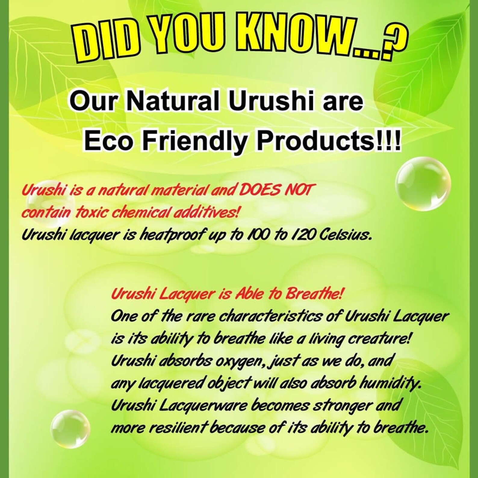 Low Allergenic Roiro Urushi Japanese Lacquer Glossy or Matte Black