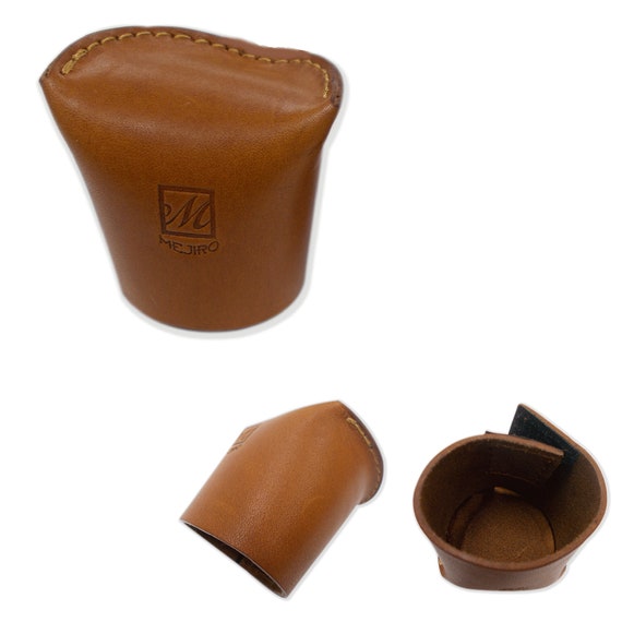 Japanese-made Genuine Leather Utaguchi Cap, Mouthpiece Cover for