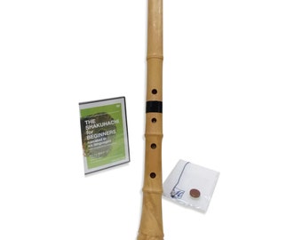 Yuu Shakuhachi Starter Kit, ABS Shakuhachi "YUU", For Beginners with a 6-Languages DVD or a Textbook with Complete English Translation