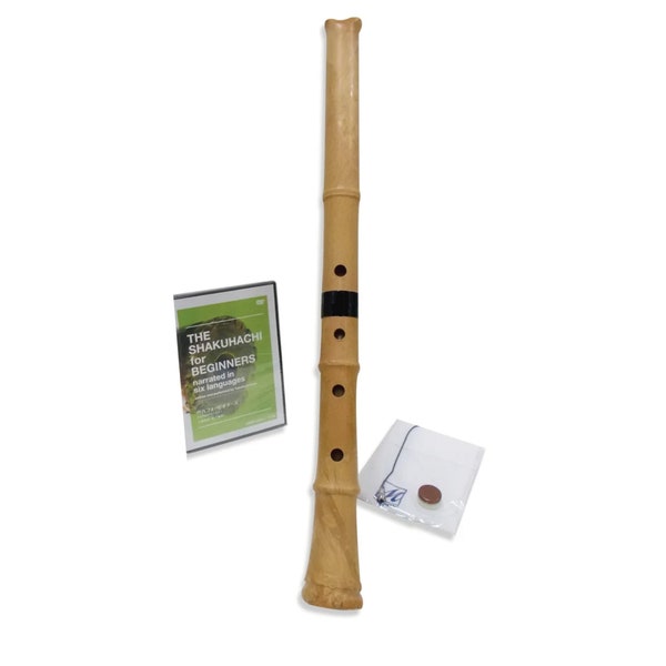 Yuu Shakuhachi Starter Kit, ABS Shakuhachi "YUU", For Beginners with a 6-Languages DVD or a Textbook with Complete English Translation