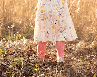 Radiant Coral Knee High Socks Hand Dyed Toddler Knee High Socks Baby Children's Girl's Socks Uniform Style Socks Dyed Coral Spring Summer