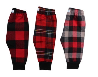 Buffalo Plaid Flannel Boy Pants Toddler Pants Fall Winter Boy Pants Baby Leggings Buffalo Check Red Black Blue Gray Baby Leggings