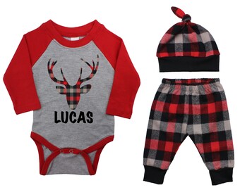 baby plaid pajama pants