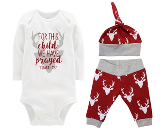 Baby DeerBuck Harem Pant and Hat Headband Set