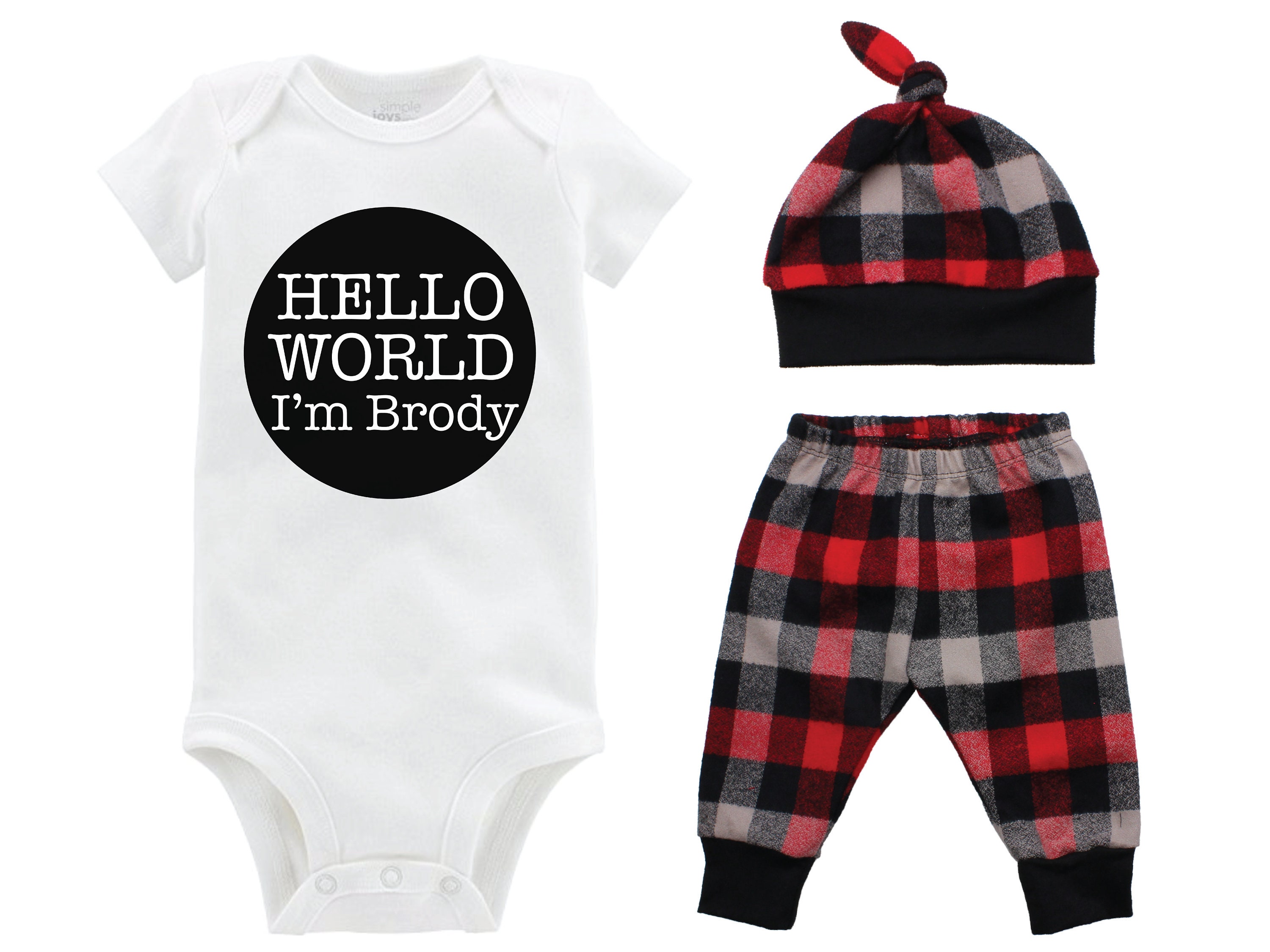 buffalo plaid pants baby