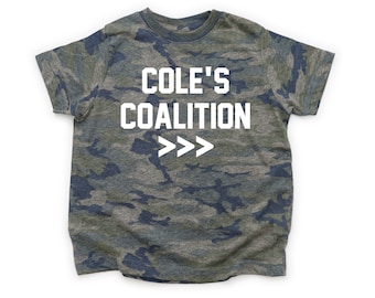 Cole's Coalition 5K Shirts Custom Camo Infant Toddler Youth Unisex Tees