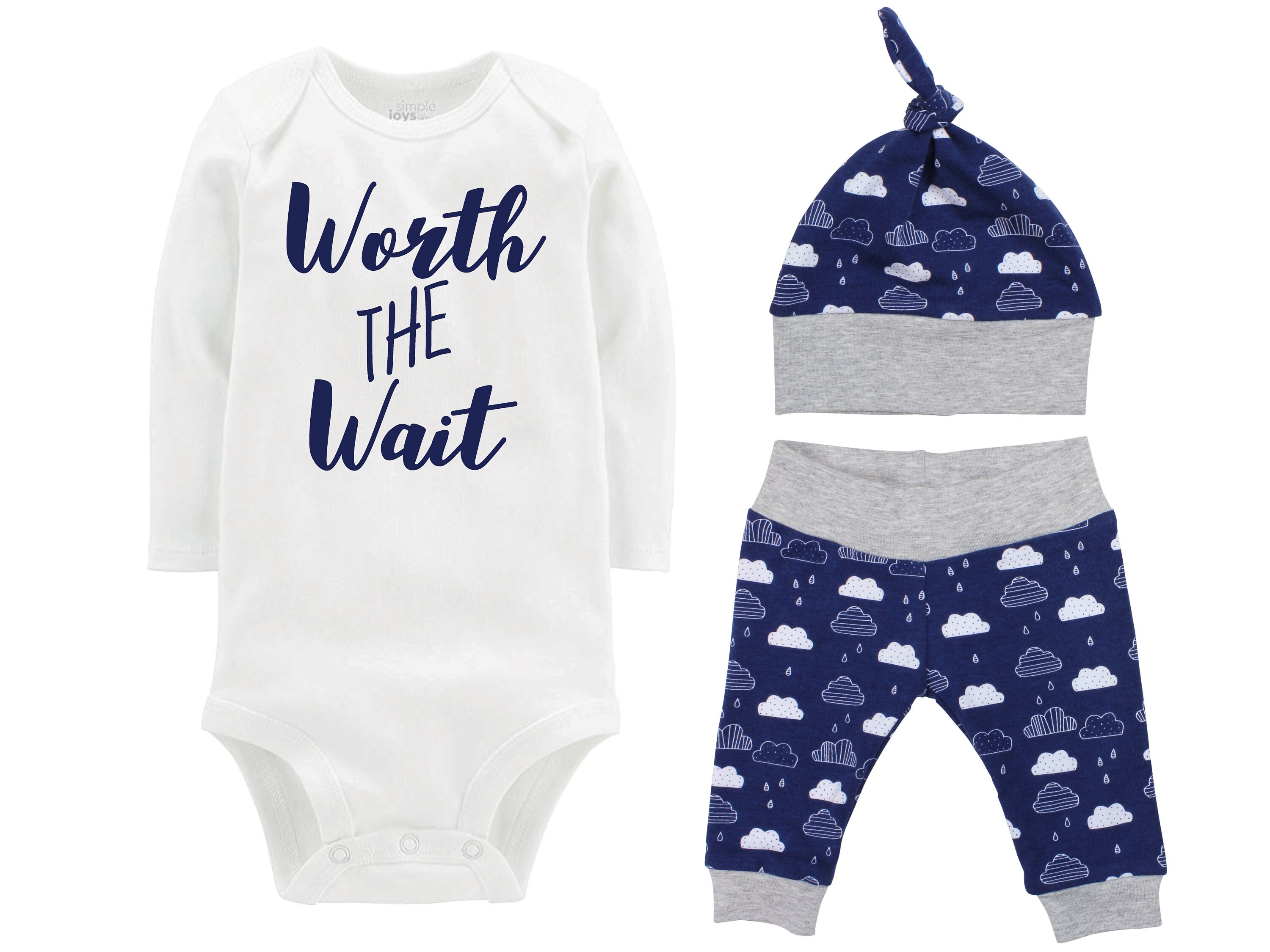 worth the wait newborn outfit boy