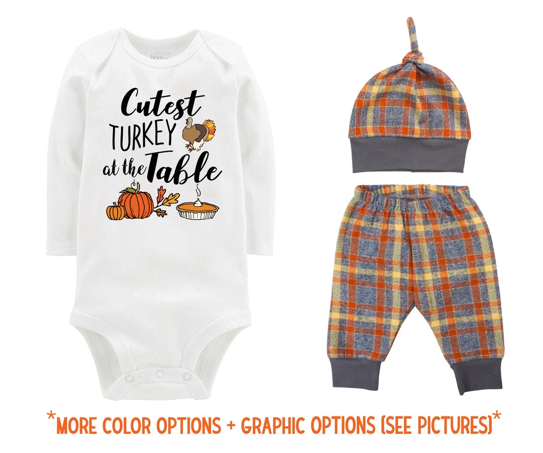 Boy Cutest Turkey at the Table Fall Truck Shirt Outfit - Etsy