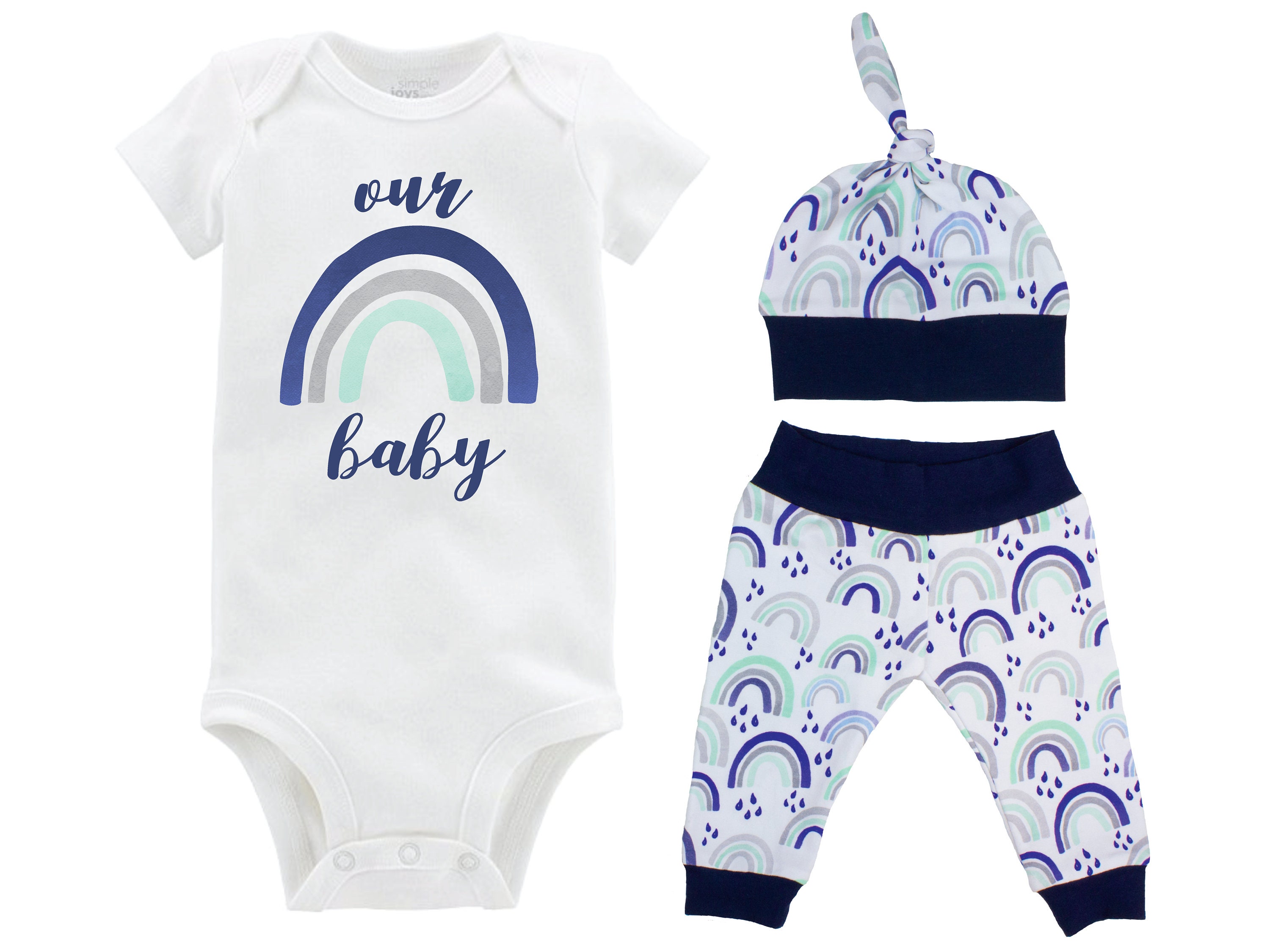 rainbow baby boy outfit