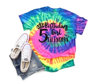 Tie dye birthday outfit Clearance