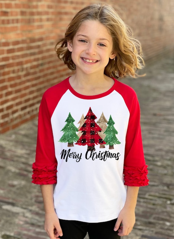 Green Plaid Trees Raglan Green Plaid Trees Raglan