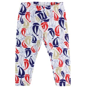 Red White Blue Sailboat Baby Leggings Nautical Toddler Leggings Boy Leggings Sailboat Unisex Leggings Girl or Boy Baby Pants Toddler Pants