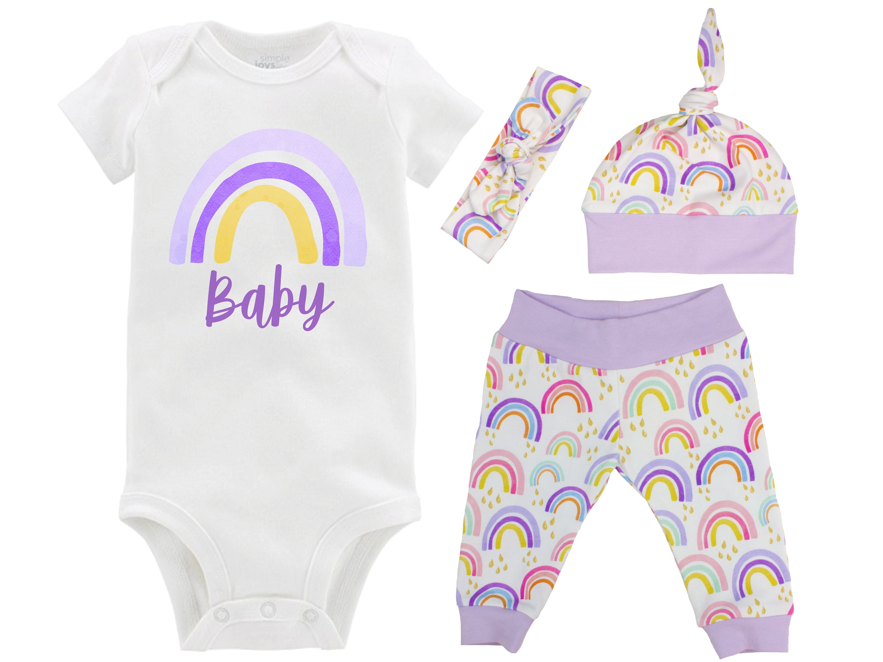 rainbow baby leggings