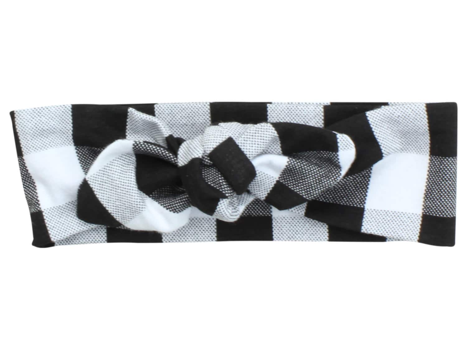 plaid headband baby