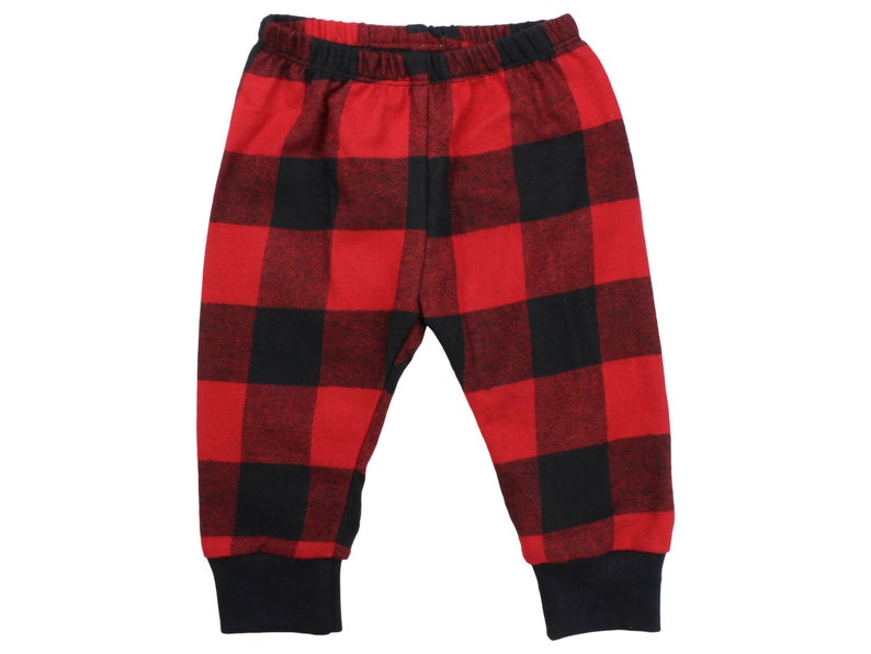 Red Buffalo Plaid Flannel Boy Pants Toddler Pants Fall Winter | Etsy