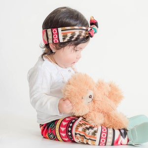 Aztec Tribal Baby Leggings Tribal Toddler Leggings Aztec Red Orange Girl Leggings Boy Leggings Baby Pants Aztec Leggings Tribal Leggings