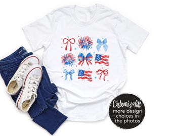 Fourth of July strikken en vuurwerk Shirt Memorial Day Independence Day Amerika VS rood wit blauwe aardbeien Feral Mama Mini VELE ONTWERPEN
