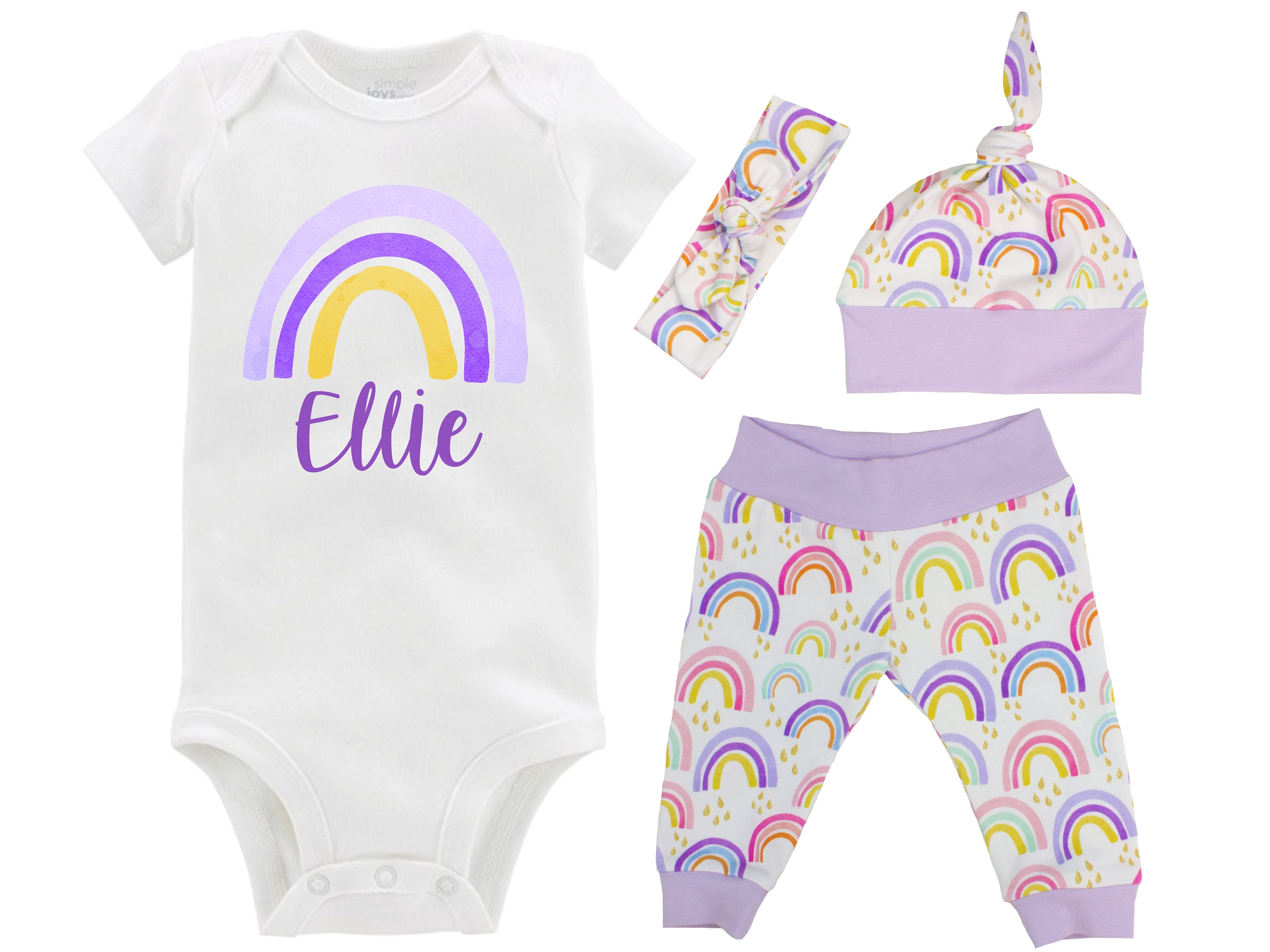 rainbow baby girl outfit