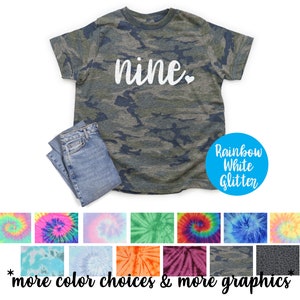 Birthday Girl Tie Dye Shirt Bright Black Glitter Vinyl Heart Birthday Girl Shirt Birthday Party Shirt Girl Tie Dye Birthday Shirt Year Age