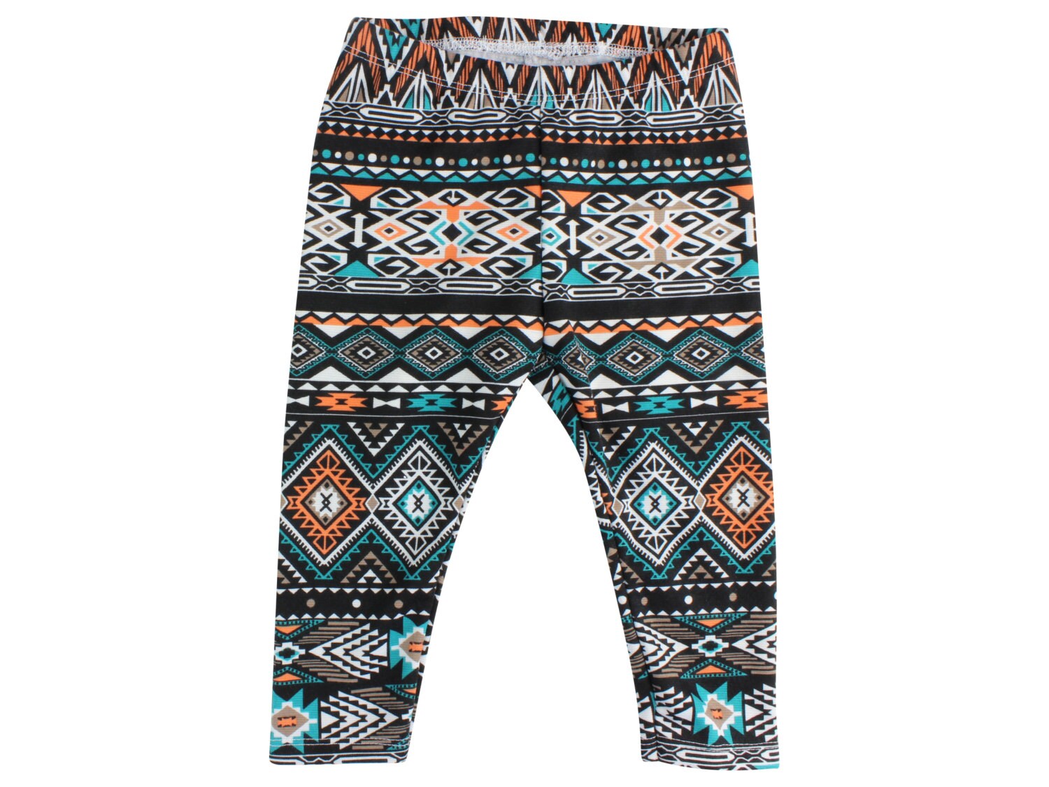 Teal Orange Tribal Baby Leggings Tribal Toddler Leggings - Etsy