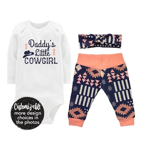 Atuendo de vaquera para mamá, mono de vaquera azteca, pantalón, diadema, atuendo para niña, atuendo de rodeo con caballos, atuendo de coral azul para ir a casa, bebé infante