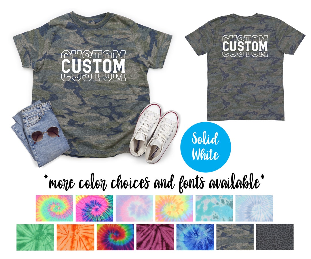 Custom Wording Personalized Camo Shirt Camouflage Shirt