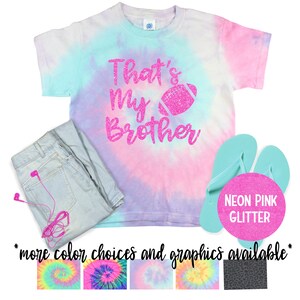 That&#39;s My Brother Football Gray Football Sister Shirt Pink Glitter Vinyl Sport Lover Shirt Sister Football Fan Shirt Sport Fan