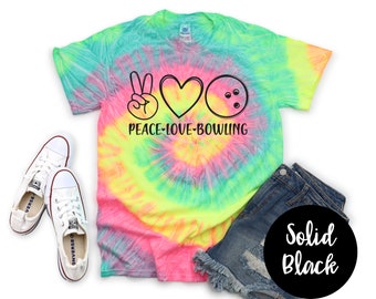 Tie dye bowling shirts Clearance