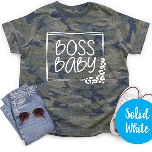 Boss Baby Leopard Box Leopard Camo Tee Toddler Boss Tee Shirt Pink Glitter Tee Leopard Tee Funny Baby Toddler Tee Boss Girl Shirt