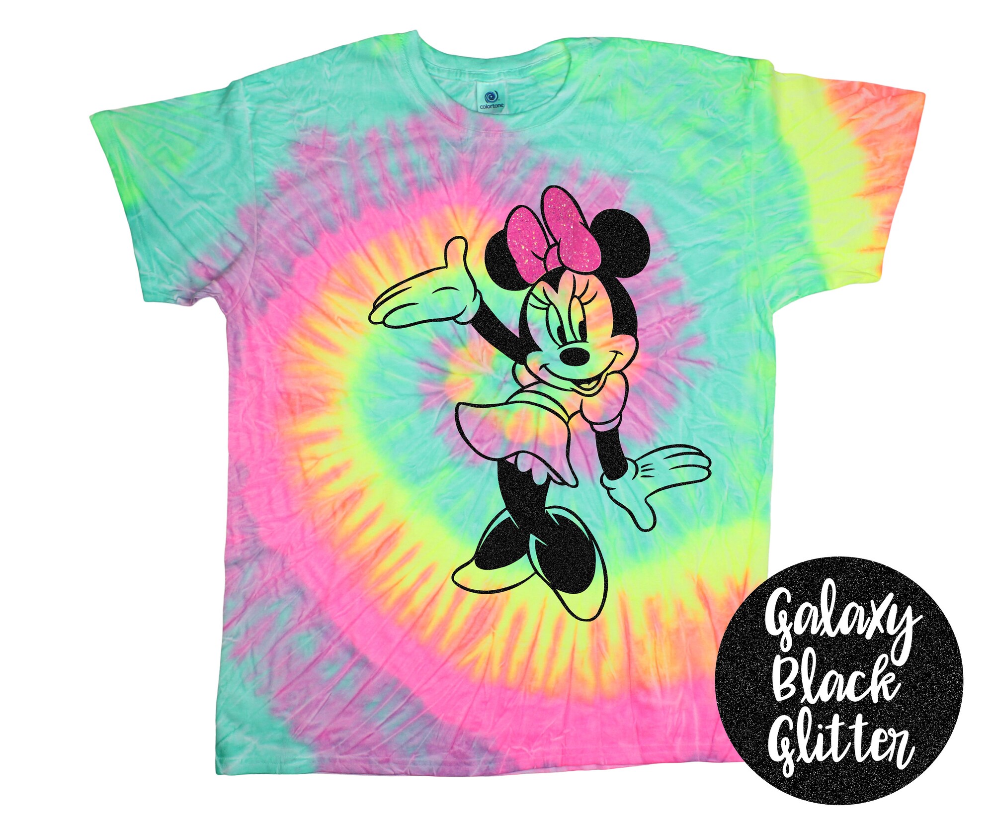 Minnie Mouse Tie Dye Vacation Bright Bow 3D T Shirt