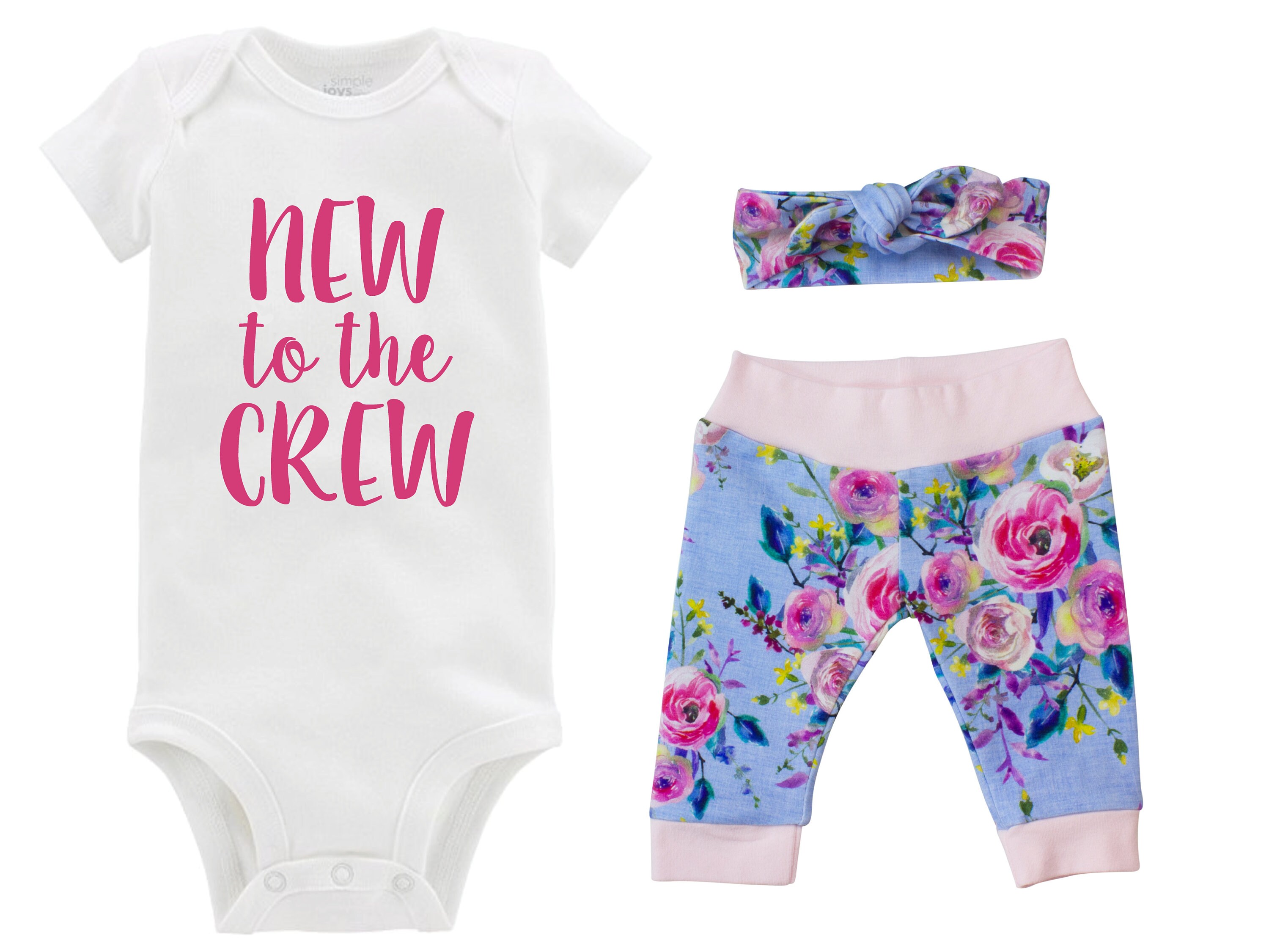 new to the crew newborn outfit
