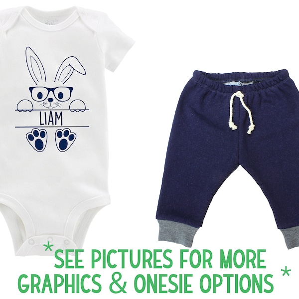 Boy Easter Outfit Personalized Baby Easter Bunny Truck Carrots Going Home Outfit Boy Jeggings Navy Gray Boy Baby Gift