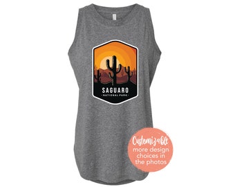 National Park Tank Top Saguaro National Park Adventure Vacation Family Trip Hike Road Trip State Park Forest Desert Family Matching Tees