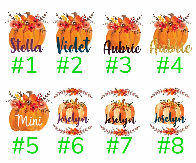 Fall Pumpkin Unicorn Face Orange Ruffle Raglan Shirt Personalized Flutter Sleeve Fall Floral Girl Shirt Watercolor Floral Orange Flowers image 2