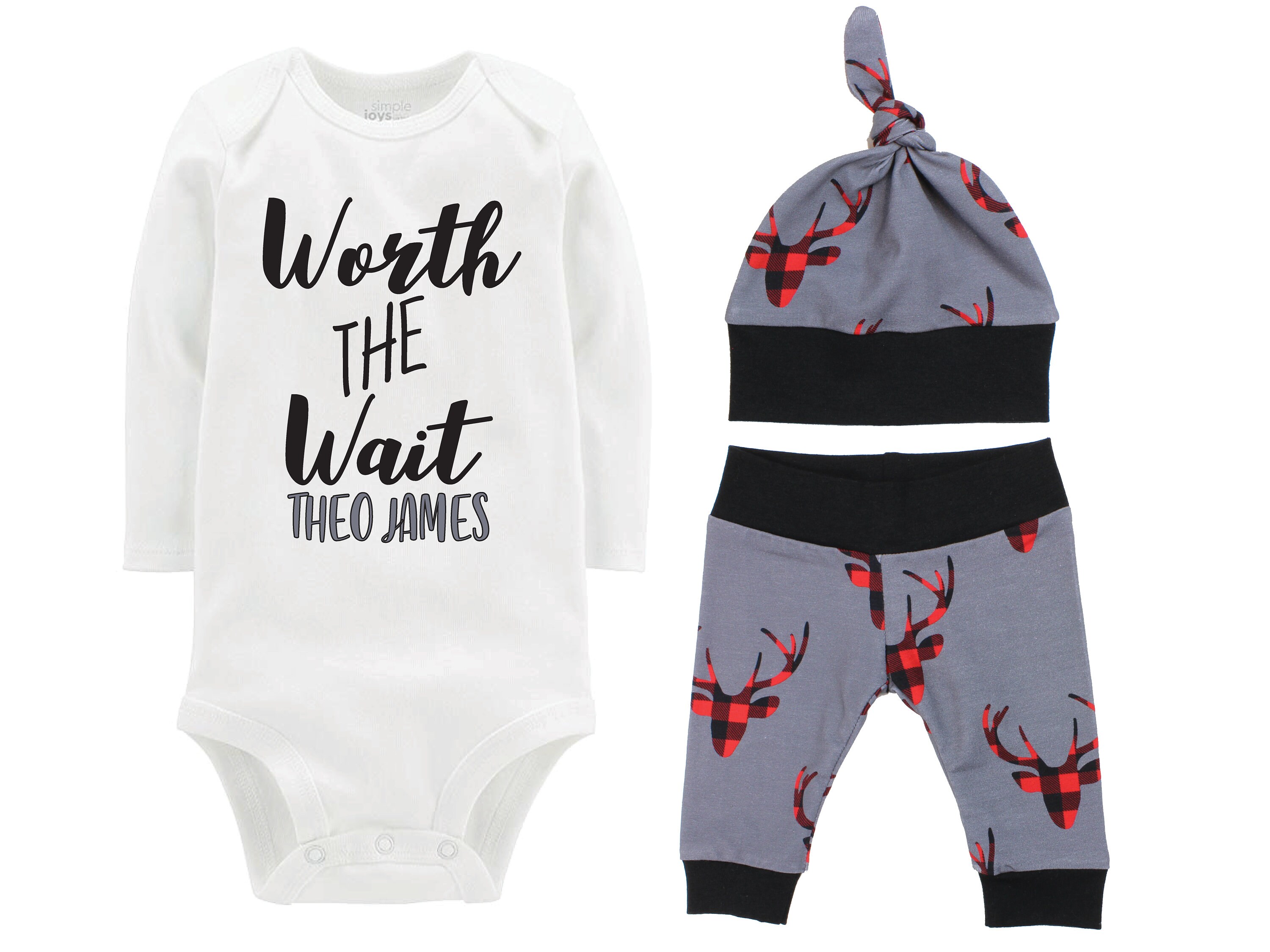 worth the wait newborn outfit boy