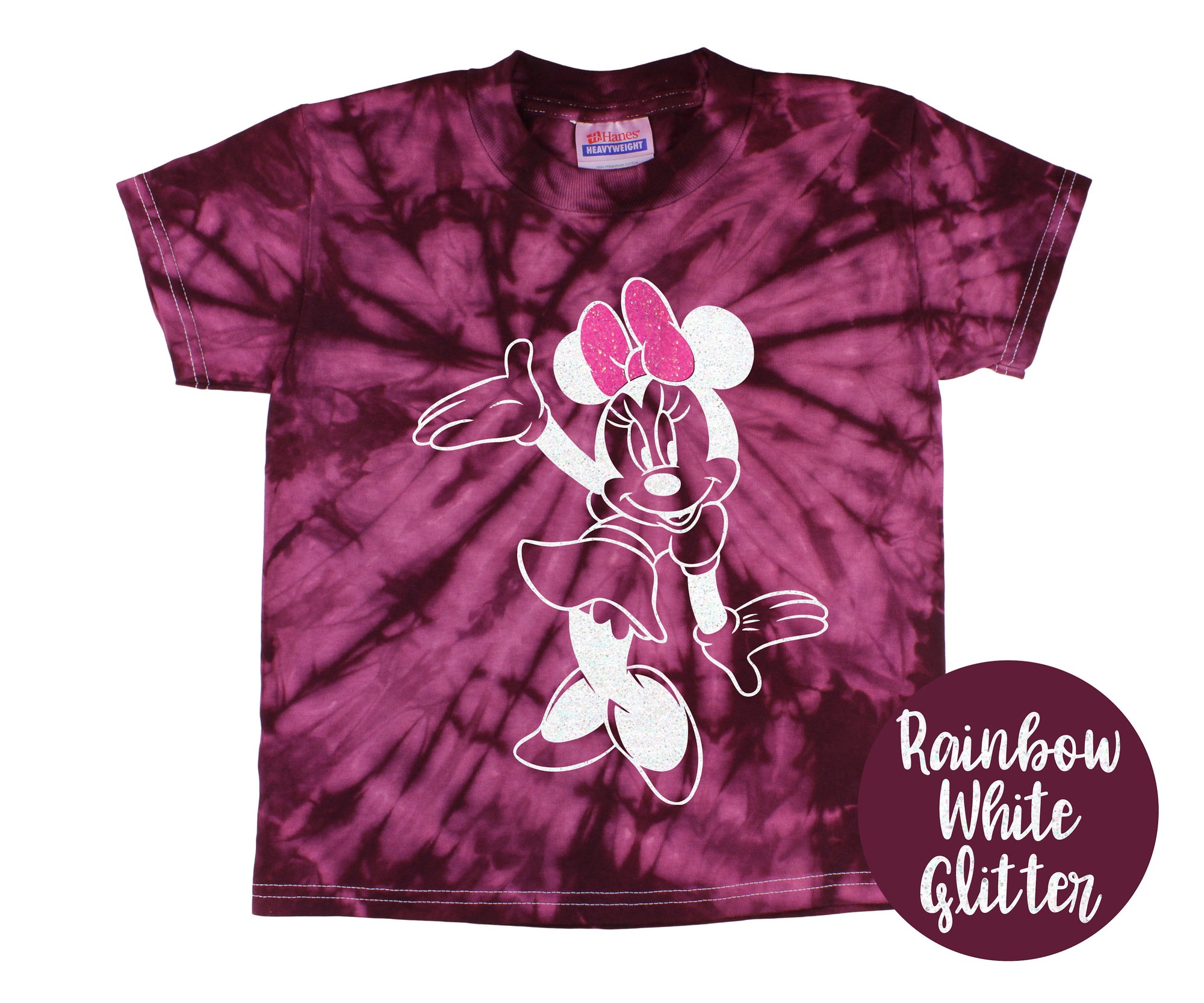 Minnie Mouse Tie Dye Vacation Bright Bow 3D T Shirt