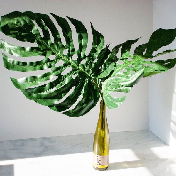 Faux Monstera Leaf Etsy