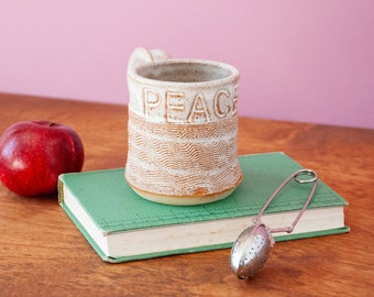 PEACE Handmade Stoneware Mug
