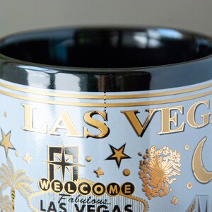 Las Vegas Gilded Souvenir Mug Featuring Landmarks of the Strip - Etsy