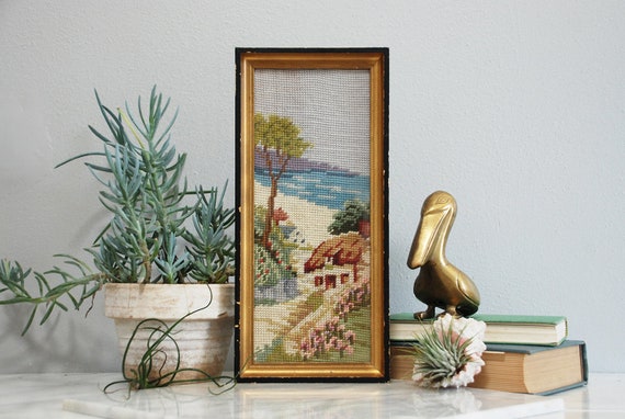16/" x 20/". Handmade Needlepoint Winter Holiday Pine Bouquet Christmas Pillow