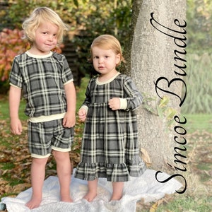 Simcoe Bundle Cotton Flannel Pajamas and Nightgown Patterns image 1