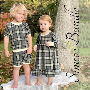 Paquete Simcoe: patrones de pijamas y camisones de franela de algodón