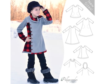 Fleece Dress & Tunic Pattern - "Muskoka" - 2-18Y PDF