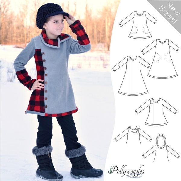 Fleece Dress & Tunic Pattern - "Muskoka" - 2-18Y PDF