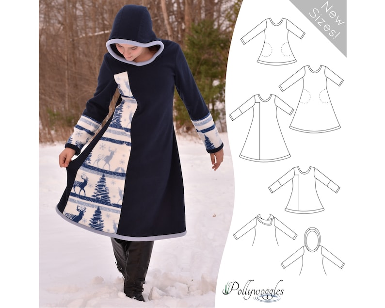 Fleece Dress & Tunic Pattern Muskoka 2-18Y PDF image 1